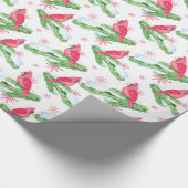 Moderner Kardinal Deep Pink Geschenkpapier (Ecke)
