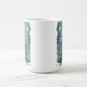 Moderner Kardinal Winterlandschaft Weihnachtsname Kaffeetasse (Mittel)