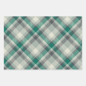 Moderner Karierter Gingham Frohe Weihnachtsfeierta Geschenkpapier Set (Vorderseite 2)
