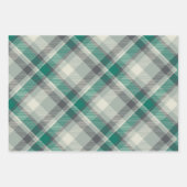 Moderner Karierter Gingham Frohe Weihnachtsfeierta Geschenkpapier Set (Vorderseite)