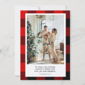 Moderner Karierter Happy Holiday | FOTO (Vorderseite)