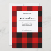 Moderner Karierter Happy Holiday | Frieden und Lie (Vorderseite)