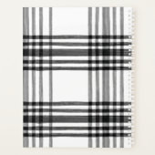 Moderner Karierter Planer und Organisator in Schwa (Rückseite)