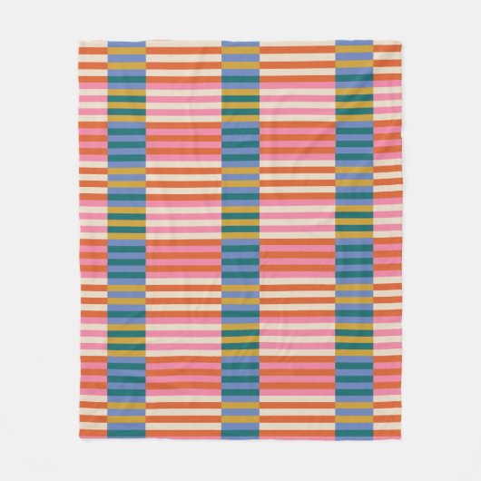 Moderner Karierter Streifen Fleecedecke (Vorderseite)