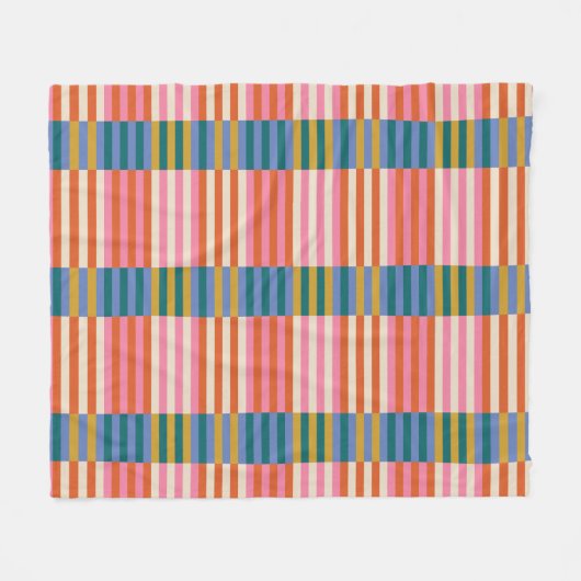 Moderner Karierter Streifen Fleecedecke (Vorderseite (Horizontal))
