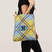 Moderner Karierter Tartan Jeans Monogram-Skriptnam Tasche (Von Nahem)