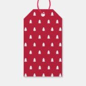 Moderner Karo-Weihnachtsbaum  Geschenkanhänger (Rückseite)