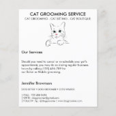 Moderner Katzensalon-Service Flyer (Hinten)