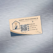 Moderner Kennel-QR-Code Magnetische Visitenkarte (Beispiel)