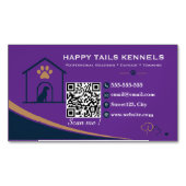 Moderner Kennel-QR-Code   Magnetische Visitenkarte (Vorderseite)