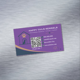 Moderner Kennel-QR-Code Magnetische Visitenkarte