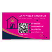 Moderner Kennel-QR-Code Magnetische Visitenkarte (Vorderseite)