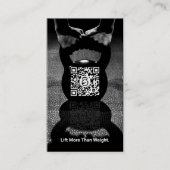 Moderner Kettlebell-Fitness-QR-Code Visitenkarte (Vorderseite)