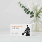 Moderner Kettlebell geeigneter männlicher Visitenkarte (Stehend Vorderseite)