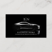 Moderner Kfz/Auto-Monogramm QR-Code und soziale Me Visitenkarte (Vorderseite)