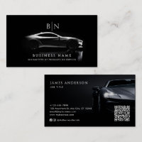 Moderner Kfz/Auto-Monogramm QR-Code und soziale Me