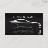 Moderner Kfz/Fahrzeug/Auto QR Code & Social Media Visitenkarte (Vorderseite)