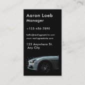 Moderner Kfz/Fahrzeug/Auto QR Code & Social Media Visitenkarte (Vorderseite)