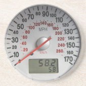 Moderner Kfz-Geschwindigkeitsmesser 170 MPH Getränkeuntersetzer (Vorne)