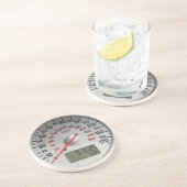 Moderner Kfz-Geschwindigkeitsmesser 170 MPH Getränkeuntersetzer (Seite)