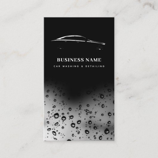 Moderner Kfz-Wash Automotive Reinigung QR Code Sch Visitenkarte (Vorderseite)