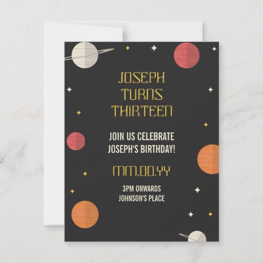 Moderner Kindergeburtstag (Vorderseite)