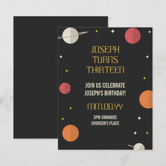 Moderner Kindergeburtstag (Vorne/Hinten)