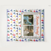 Moderner Kindergeburtstag für Kampfkunst Hintergru Wandteppich (Vorderseite (Horizontal))