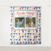 Moderner Kindergeburtstag für Kampfkunst Hintergru Wandteppich (Vorderseite)