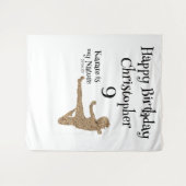 Moderner Kindergeburtstag für Kampfkunst Hintergru Wandteppich (Vorderseite (Horizontal))