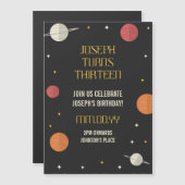 Moderner Kindergeburtstag Magneteinladung (Vorne/Hinten)