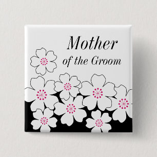 Moderner Kirschblüten-Proben-Knopf Button