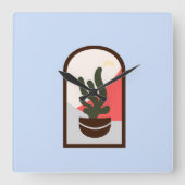 Moderner Klassiker Boho Quadratische Wanduhr (Vorderseite)