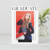 Moderner Klassiker Minimal & Chic | Foto Abschluss Ankündigung (Stehend Vorderseite)