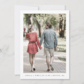 Moderner Klassiker mit zwei Fotos QR-Code Save The Date (Vorderseite)