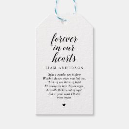 Moderner Klassiker Schwarz, Beerdigungsdienst Geschenkanhänger