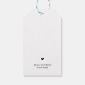 Moderner Klassiker Schwarz, Beerdigungsdienst Geschenkanhänger (Rückseite)