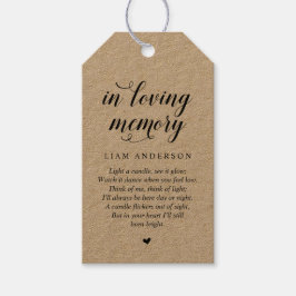 Moderner Klassiker Schwarz, Beerdigungsdienst Geschenkanhänger