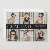 Moderner klassischer 6-Foto-Abschluss Ankündigung (Vorderseite)