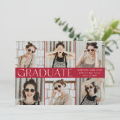 Moderner Klassischer 6-Foto-Abschluss Ankündigung (Stehend Vorderseite)