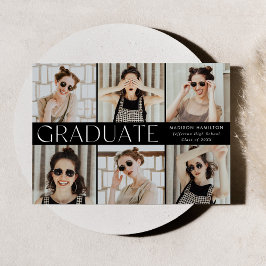 Moderner klassischer 6-Foto-Abschluss Ankündigung