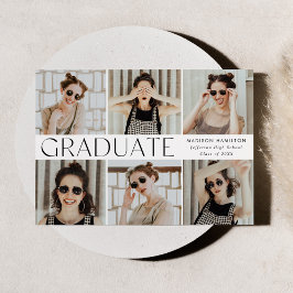 Moderner klassischer 6-Foto-Abschluss Ankündigung