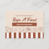 Moderner klassischer Braun-Bäckereiladen Empfehlungskarte (Vorderseite)
