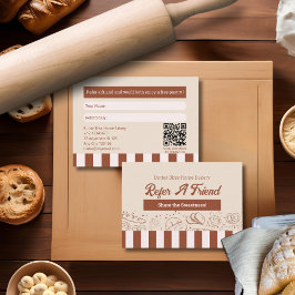 Moderner klassischer Braun-Bäckereiladen Empfehlungskarte