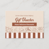 Moderner klassischer Braun-Bäckereiladen Rabattkarte (Vorderseite)