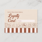 Moderner klassischer Braun-Bäckereiladen Treuekarte (Vorderseite)