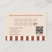 Moderner klassischer Braun-Bäckereiladen Treuekarte (Rückseite)