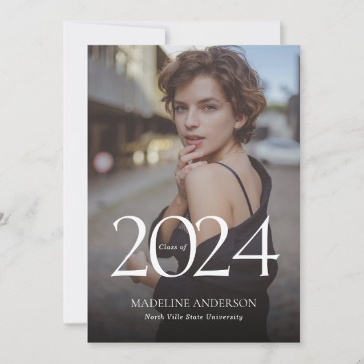 Moderner klassischer Foto Collage Abschluss Ankündigung (Vorderseite)