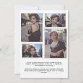 Moderner klassischer Foto Collage Abschluss Ankündigung (Rückseite)