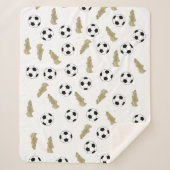 Moderner klassischer Fußball reinigt Ball Football Sherpadecke (Vorderseite)